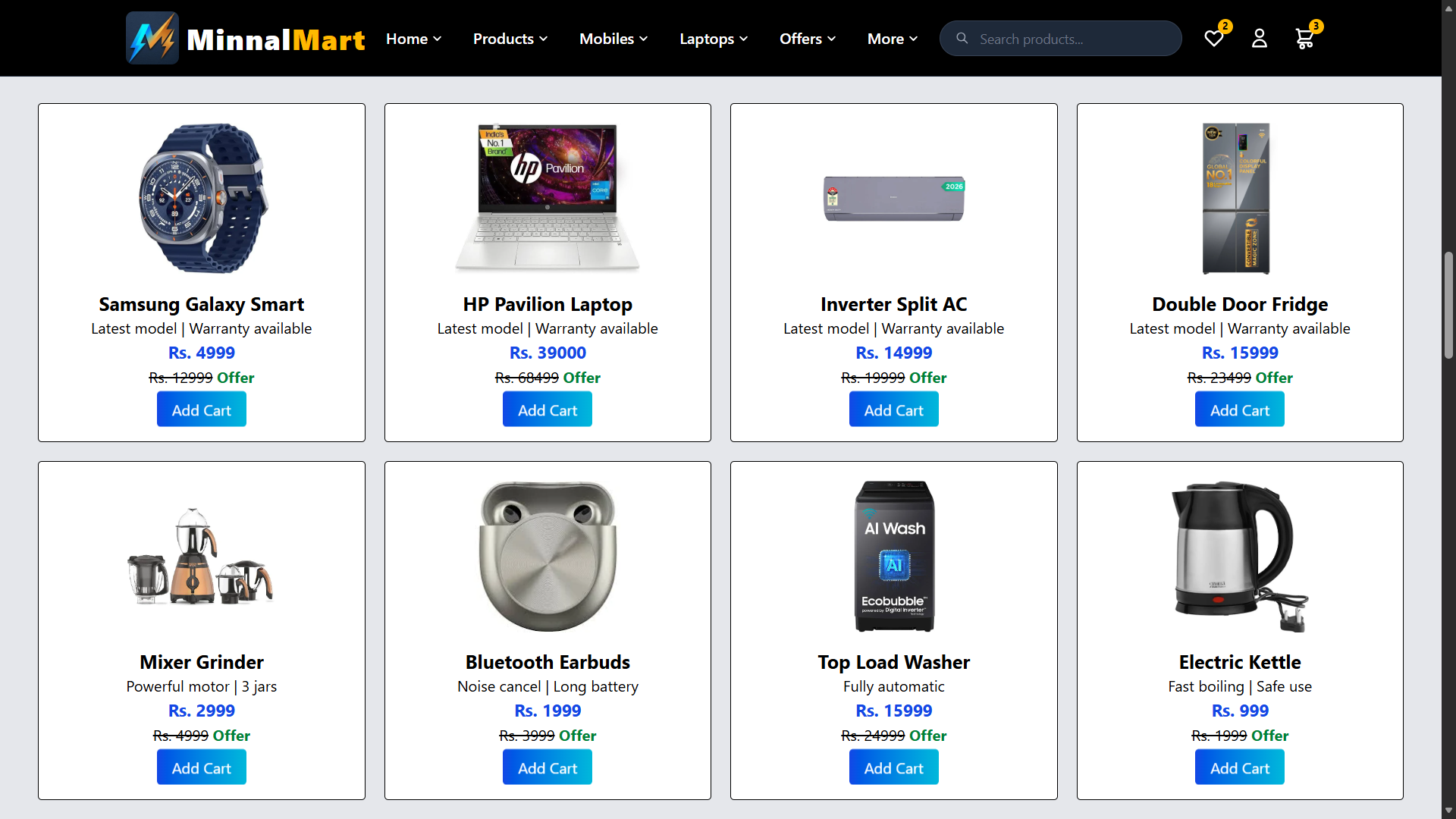 MinnalMart project